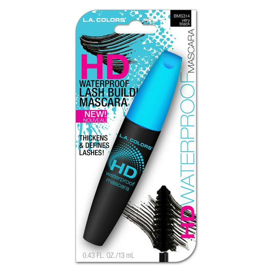 L.A. COLORS HD Curve Defining Waterproof + Volumizing Mascara, Black