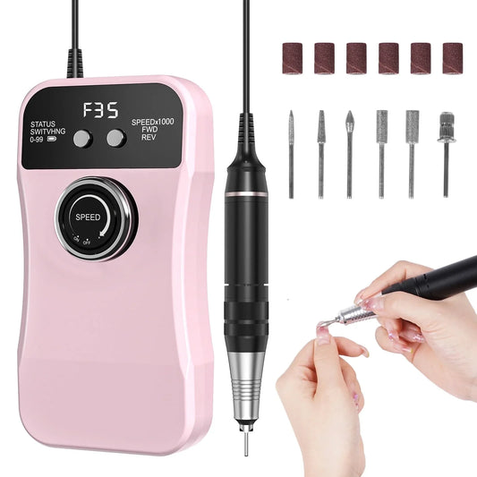 NEXPURE Portable Nail Drill Professional 35000 RPM for Acrylic Nails Gel Polishing Removing