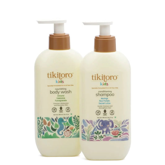 Tikitoro Kids Daily Essentials Combo,100% Vegan Nourishing Body Wash