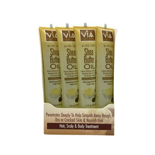 VIA NATURAL Shea Butter Hair Oil, 1.5oz, 48 Piece Set